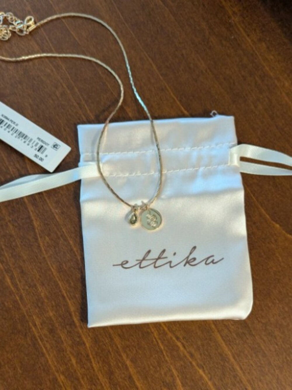 NWT Ettika Gold Snake Coin Pendant Necklace Peridot Crystal - Picture 2 of 4